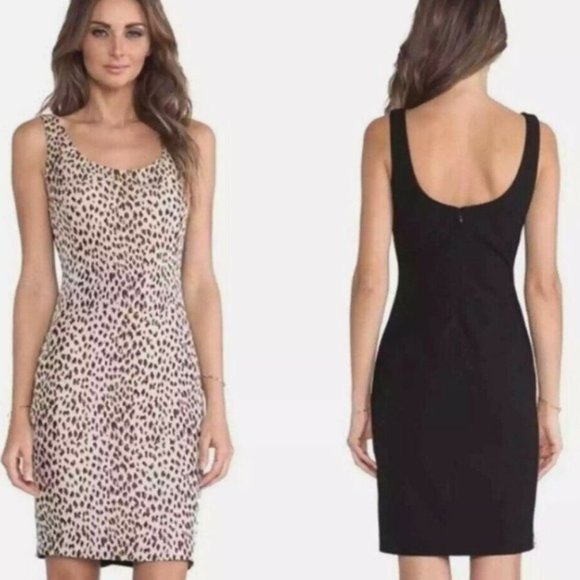 Diane Von Furstenberg DVF Arianna Leopard Dress Animal Print Bodycon Stretch Fit - Picture 2 of 6